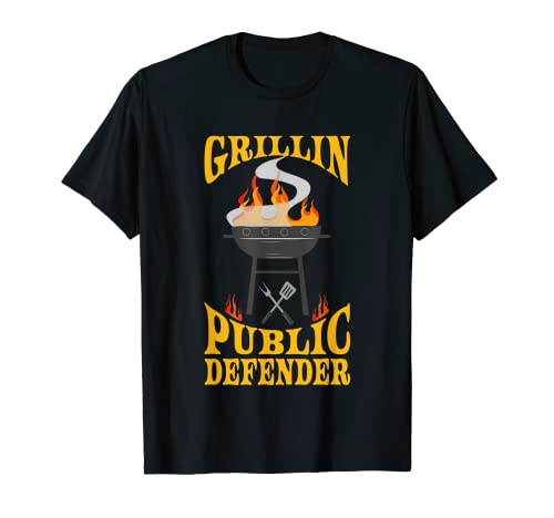 Public Defender BBQ Grill Ahumador y Barbacoa Chef Camiseta